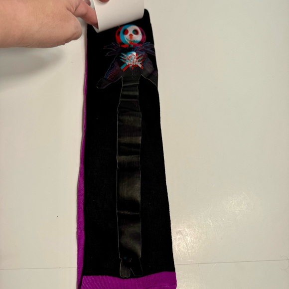 NWT. Disney Socks for Adults - Jack Skellington and Sally Black & purple sz 6-12 - Picture 2 of 13